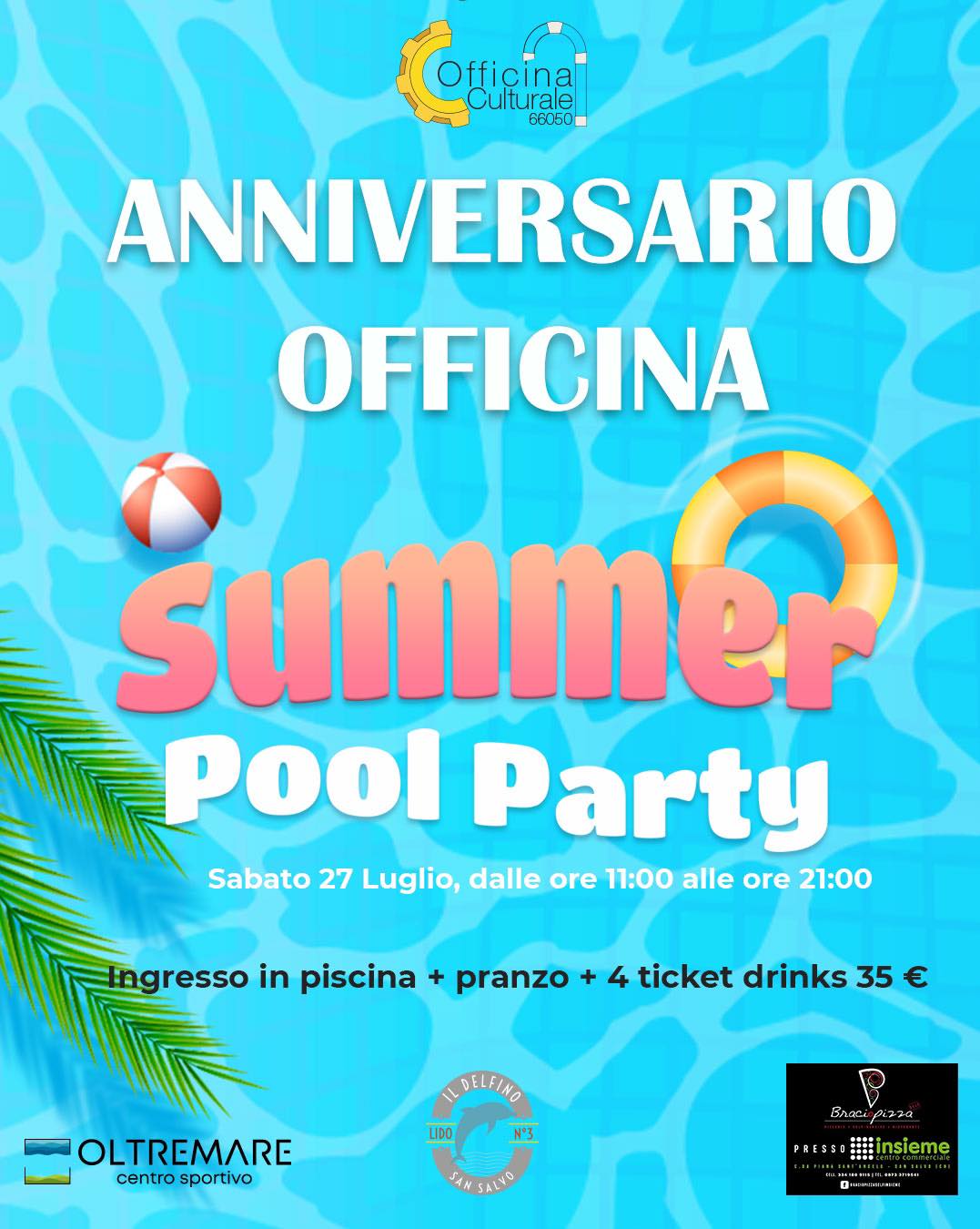 Festa in Piscina – Anniversario Officina Culturale 66050!